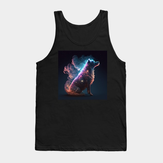 Dog in Space with unique Design Tank Top by HappysSpace